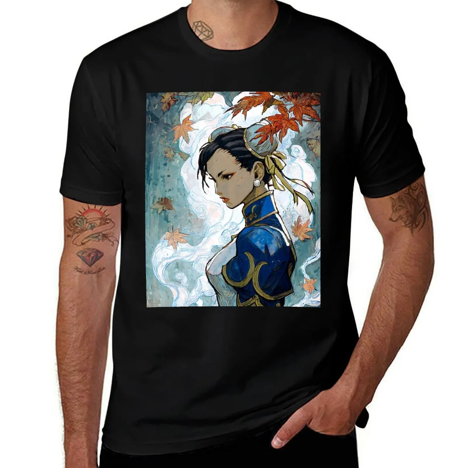 

Kicking Queen Chun Li Street Fighter T-Shirt topping customs korean fashion tops designer t shirt men