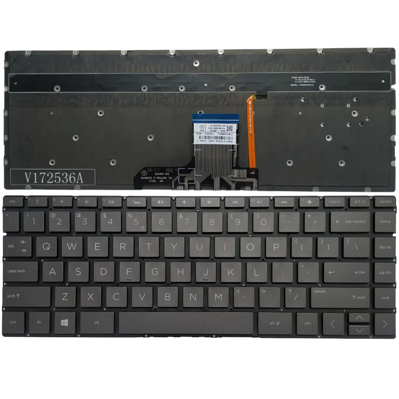 Imagem -06 - Teclado dos Eua para hp Spectre Novo X360 13-ae000 13t-ae000 13-ae010ca 13-ae012dx