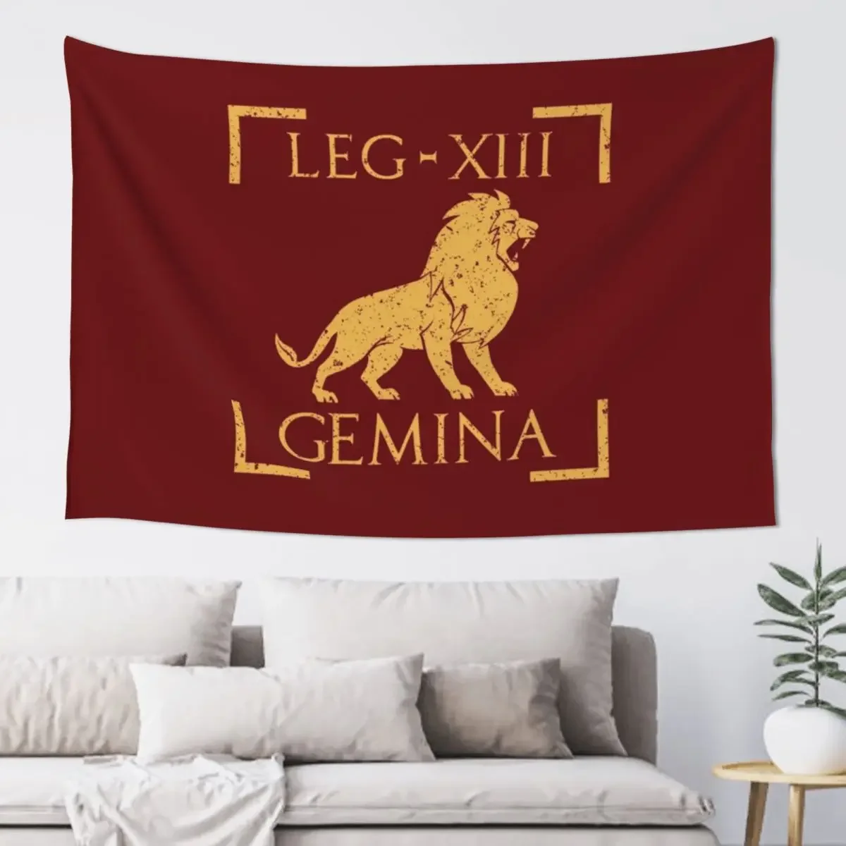 Legio XIII Gemina Lion Emblem Roman Legion Tapestry Decoration For Bedroom Room Decor Korean Style Tapestry