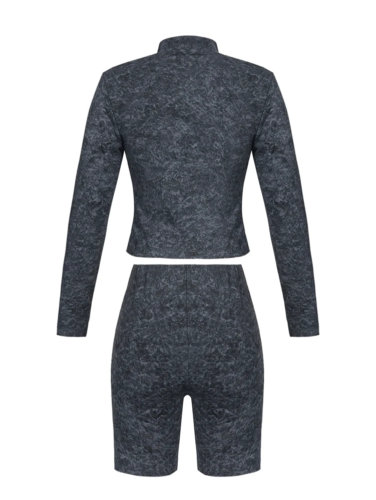 2026 New Arrivals European & American Women's Casual Style Jacket, Cropped Top, Cropped Trousers Sports Set Running & Fitness