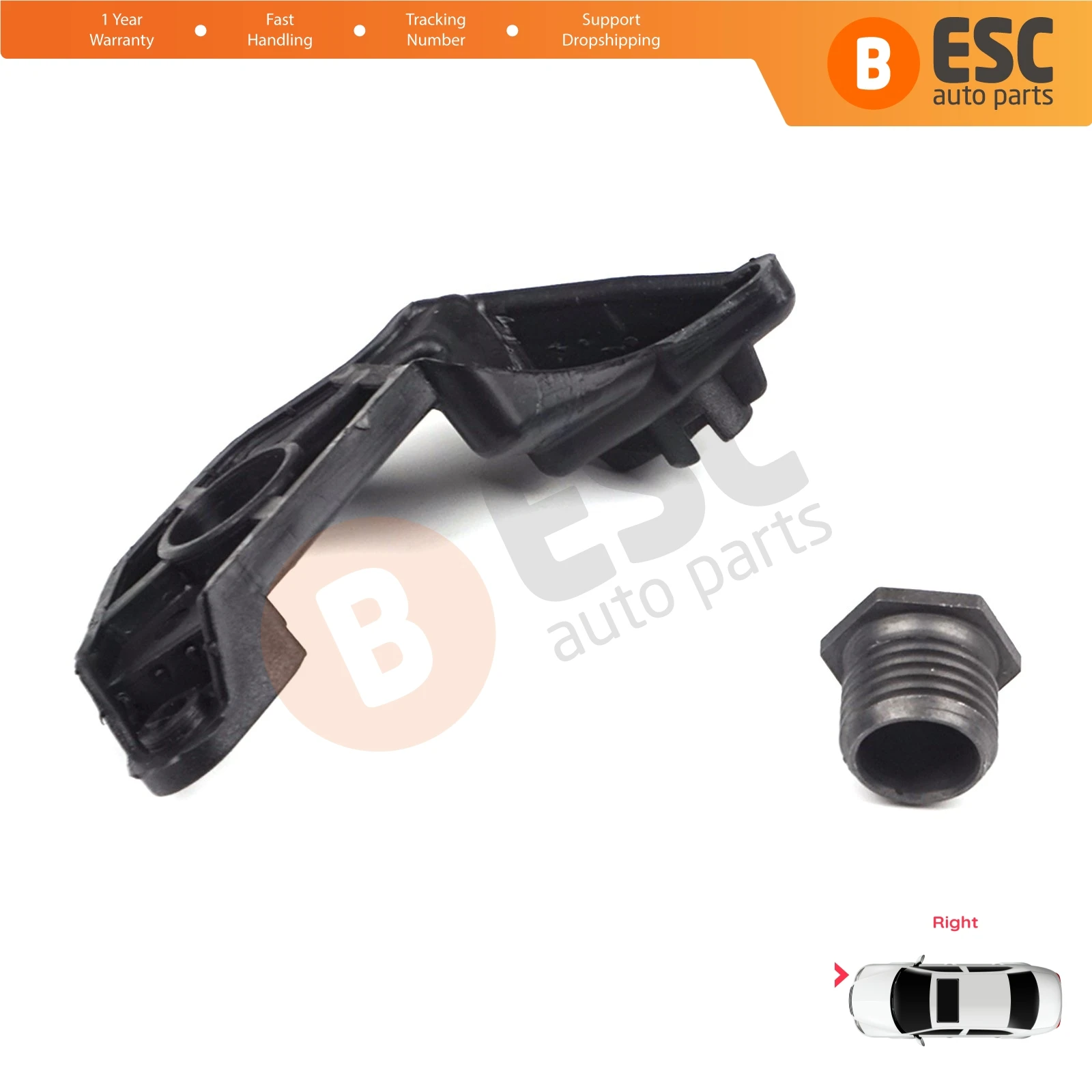 EHL3 Car Headlight Housing Holder Mount Holder Bracket Tab Clips Kit Right Side for BMW 5 Series E60 E61 2003-2010 63126942478