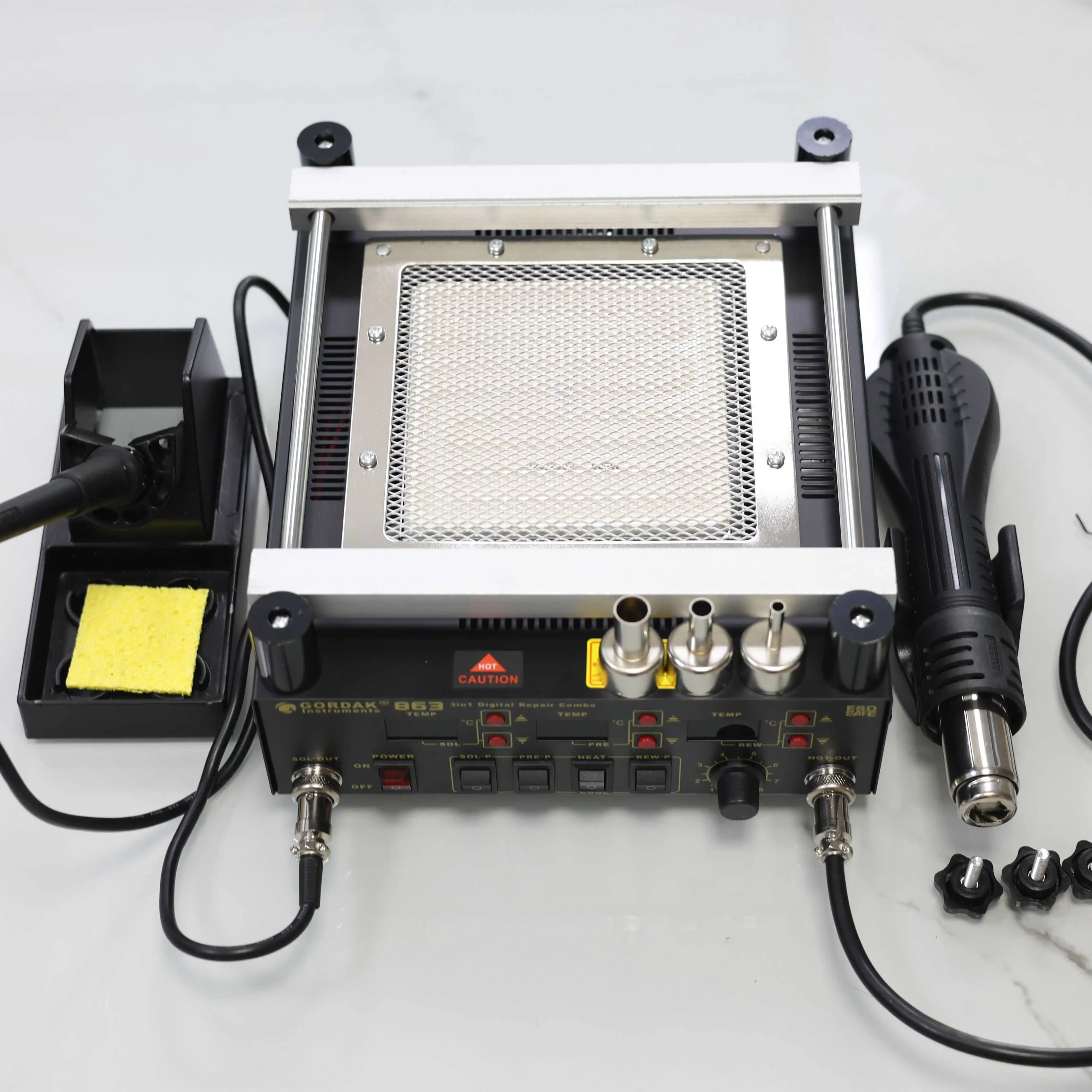 GORDAK 863 3 in 1 Welding Station Hot Air Rework Station Preheating Station For Soldering&Soldering Iron Electric