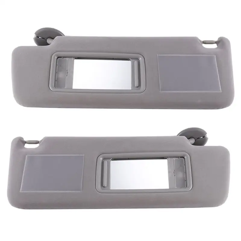 74310-6A020-A1 Car Front Sunvisor Sun Visors W/ Mirrors & LED Lights For TOYOTA LAND CRUISER J12 2002-2009-A67F