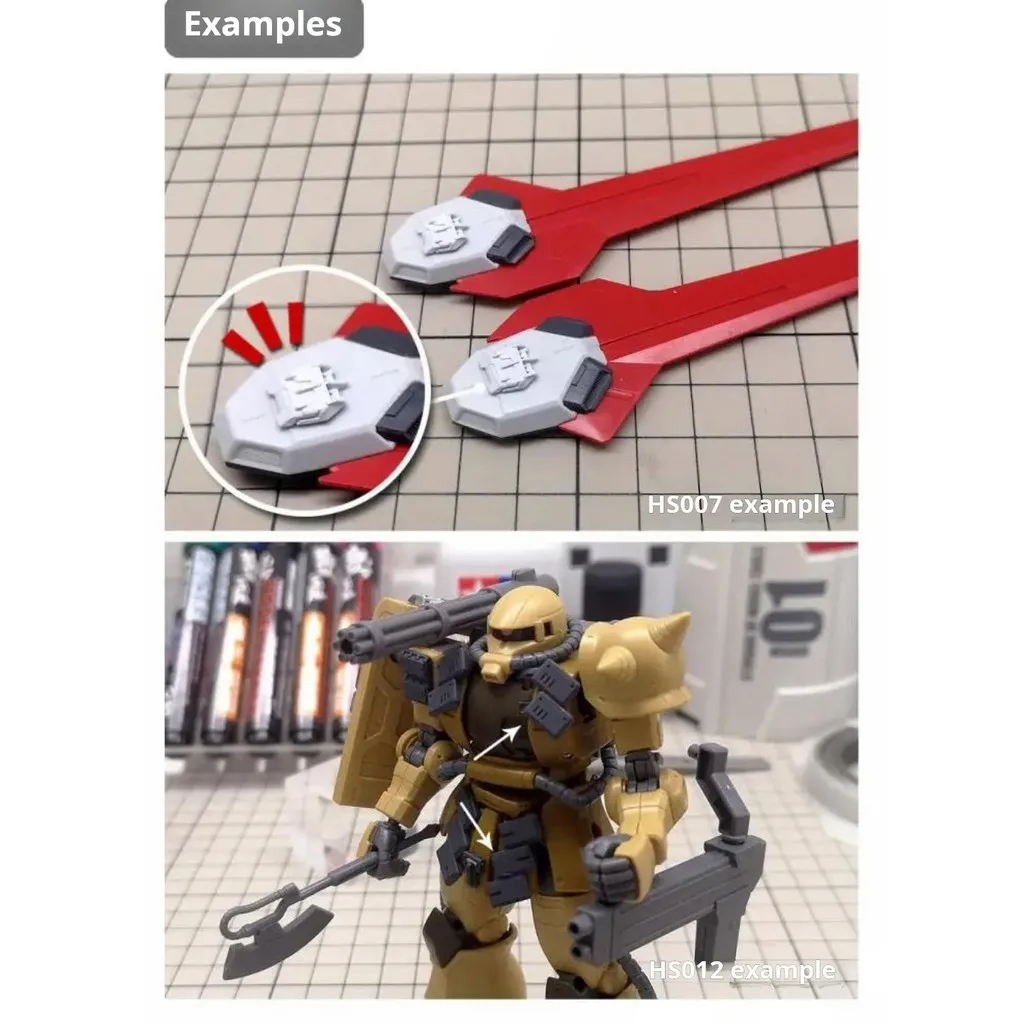 MSWZ HS007-HS012 Pelat Reaktif Armor Berat untuk Alat Kerajinan Hobi Bangunan Model DIY Kustomisasi Mecha Militer Gundam