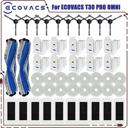 Compatible con ECOVACS T30 PRO OMNI DDX14 / YEEDI M12 Pro + piezas de repuesto, accesorios, cepillo lateral principal, filtro, mopa, bolsa de polvo