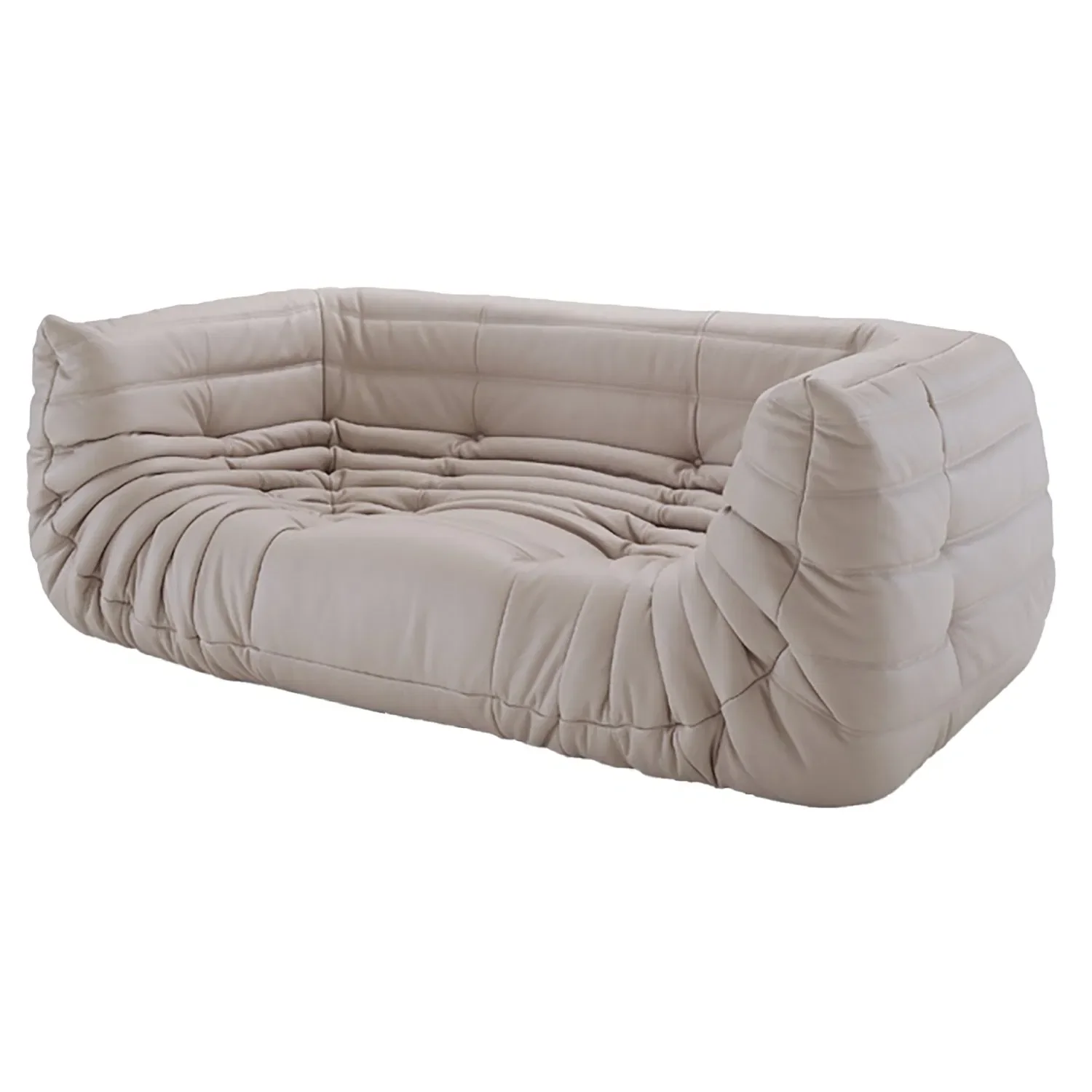 #Contemporary Coastal Modern Gray Linen Sofa Lightweight Compact Compressed Convertible Design for Living Rooms Gyms Upholstered