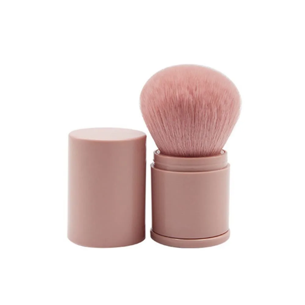 Retractable Kabuki Brush - Portable Foundation & Blush Applicator for Powder, Cream, Contouring
