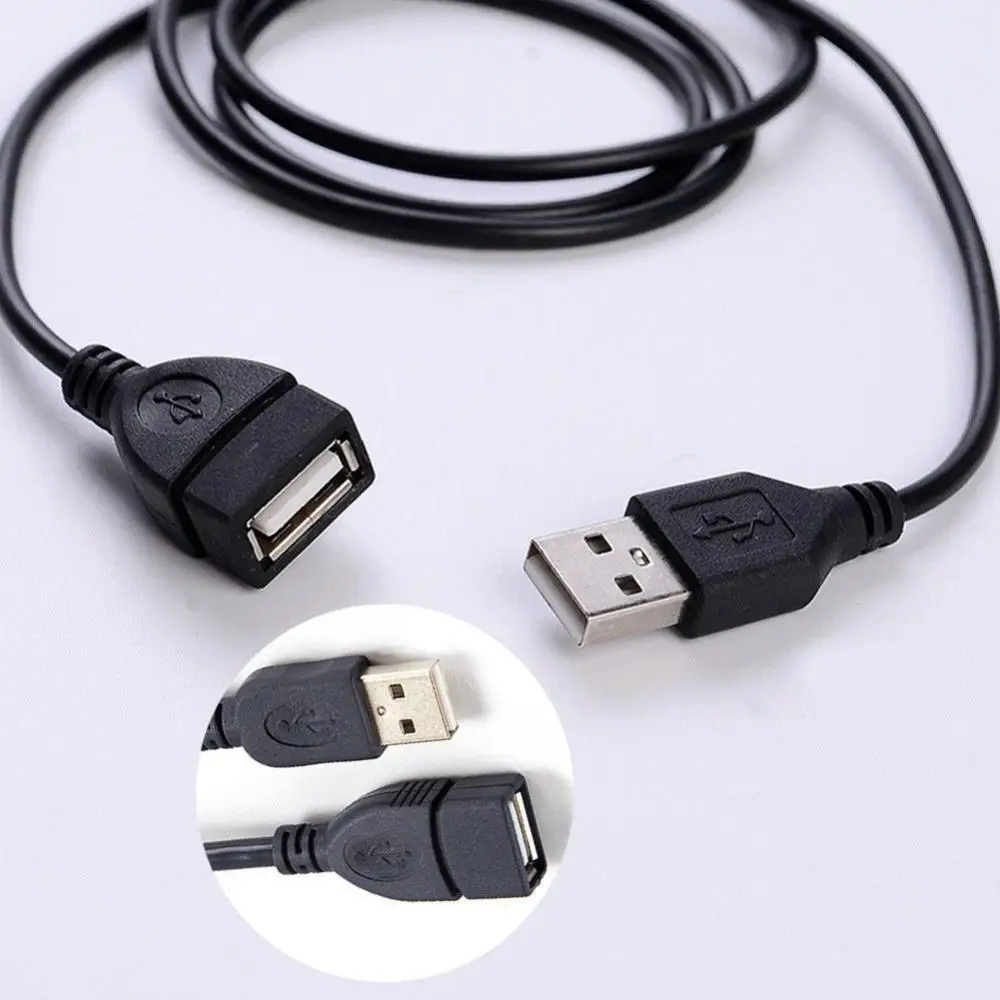 1 متر USB 2.0 تمديد كابل ذكر إلى أنثى مزامنة البيانات سلك سلك مهايئ موصل ل القرص الصلب اللوحي