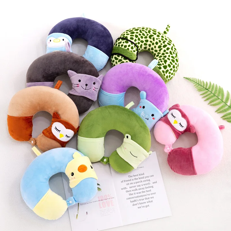 U-shaped Pillow Adult Travel Home Office Lunch Break Neck Protection Pillow Eye Mask Cute Cartoon Body Pillow Long Pregnancy