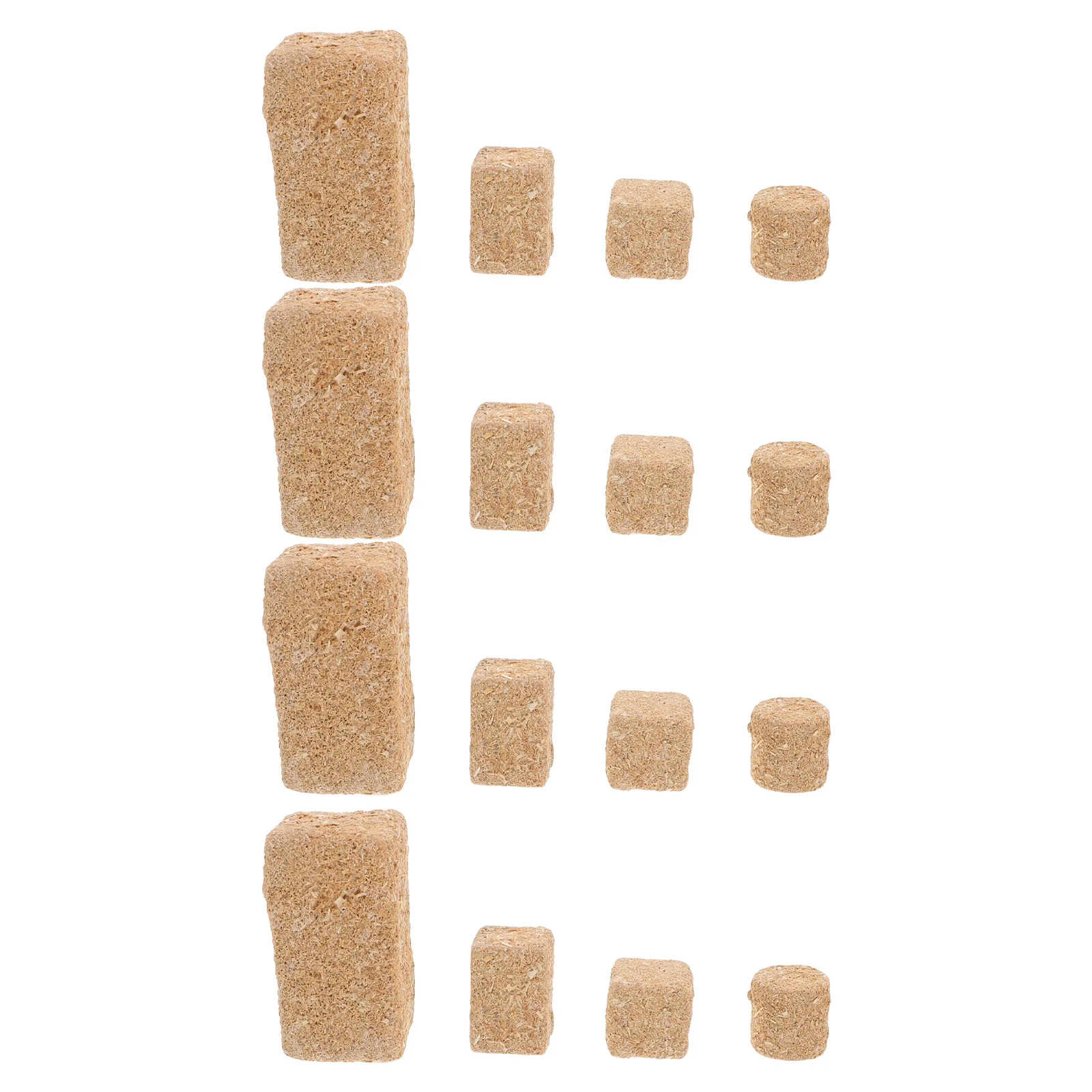 

4 Sets Miniature Hay Pile Straw Bales Decorative Accessories for Farm Scene Crafts Brown haystacks for decoration