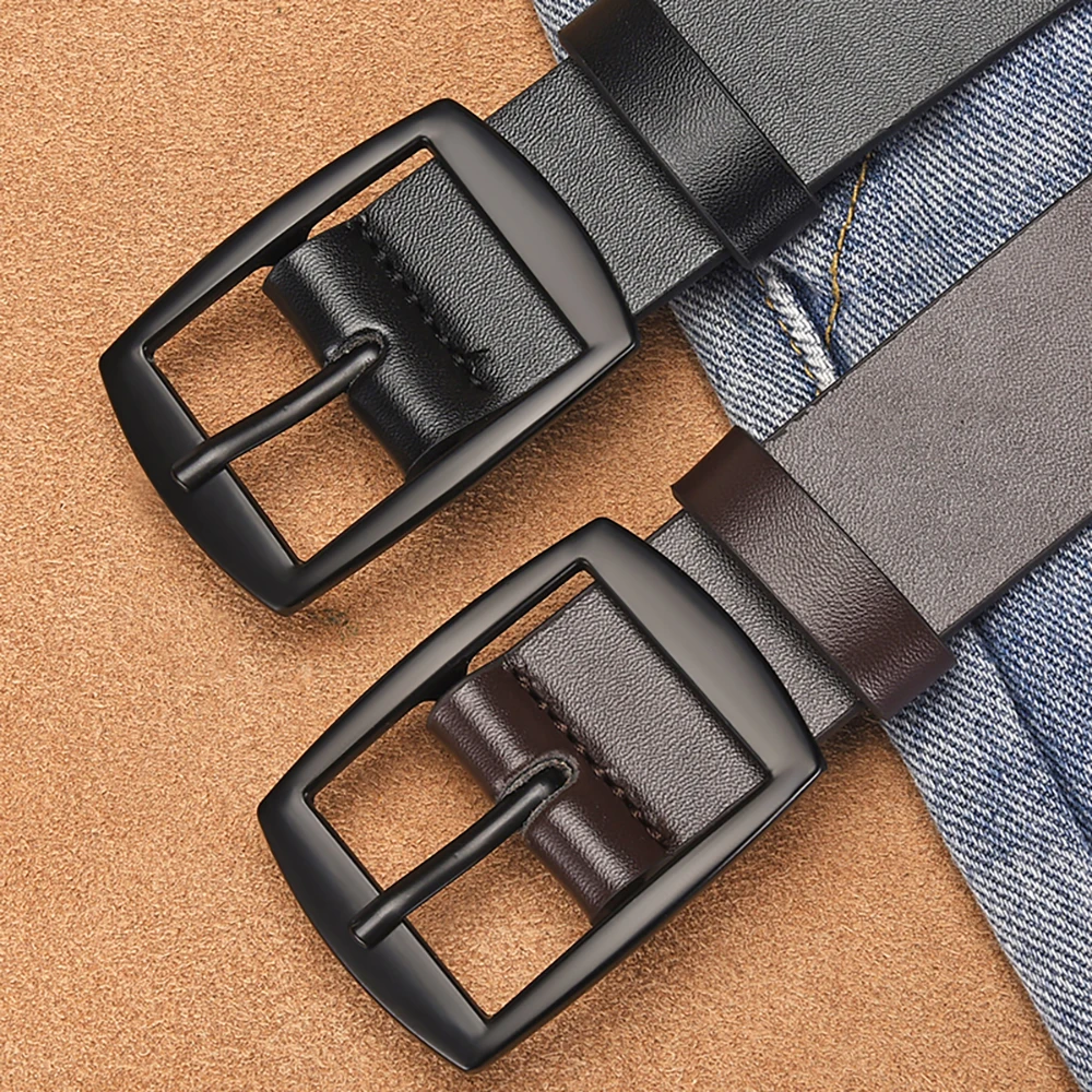 Neuer High-End-Herren-PU-Gürtel, modische ovale Legierungsschnalle, exquisite Passform, langlebiger und vielseitiger Jeans-Freizeithosengürtel – Detail 3