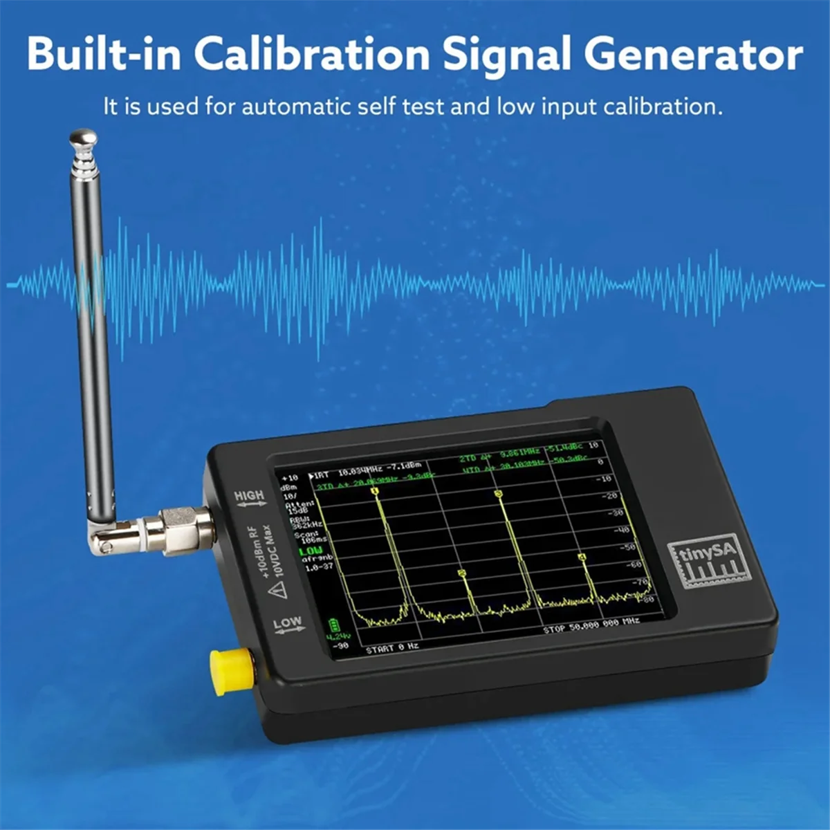 【Hot-Selling!】Hand Tiny Spectrum Analyzer 2.8 Inch Display 100kHz to 960MHz with ESD Proteced Version Spectrum Analyzers