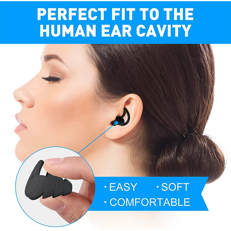 Soundproof Earplugs For Sleeping Soft Silicone Ear Muffs Noise Protection Travel Reusable Protection Sound Blocking ear plugs