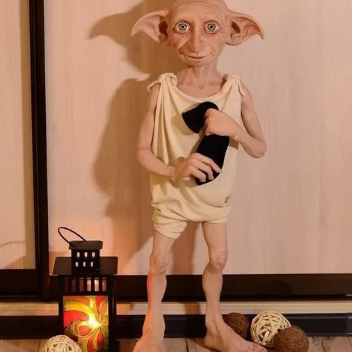 Máscara de látex de elfo de Halloween, figura de máscara de elfo de la casa Dobby del mundo mágico de Harry Potter