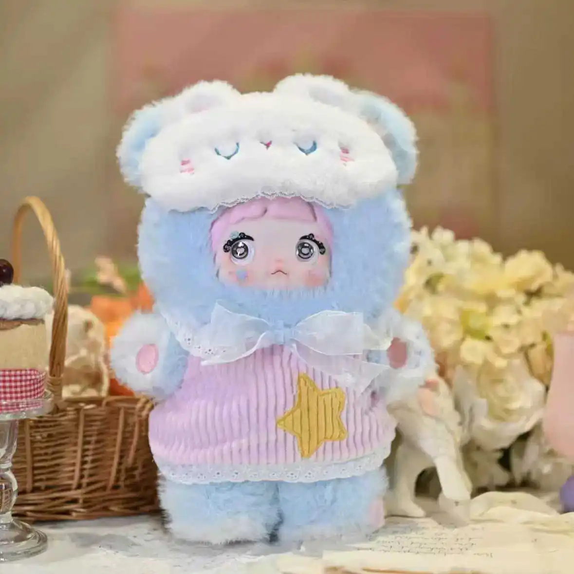 Em estoque original 400% série trêsady boa noite urso caixa cega figura de ação doce adorável bonecas decoração do quarto presentes da menina brinquedos