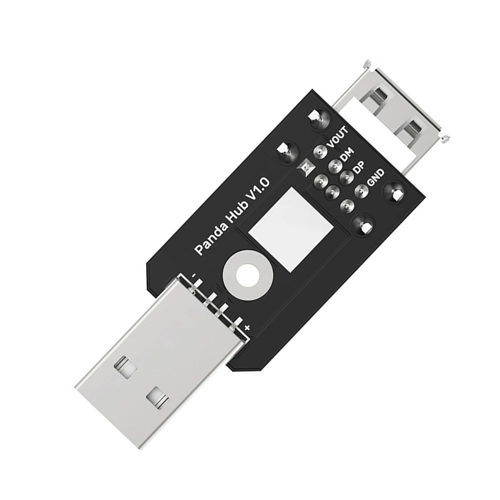 

USB-разветвитель Biqu Panda Hub с двумя портами для P1S P1P, адаптер для 3D-принтеров, выход 5В 1.5А, черный, материал ABS