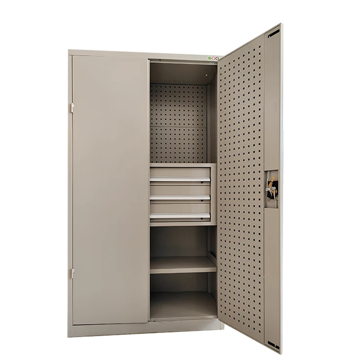 

Workshop Factory Tool Locker Hardware Tool Cabinet Auto Repair Tool Cart Thickened Double Door Heavy Duty Tableware Locker