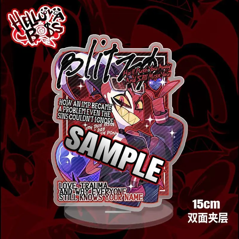 Anime Popular Moxxie Millie Striker Blitzo Homemade Acrylic Plaque Stand Desktop Decoration Plaque Exquisite Gift for Friends