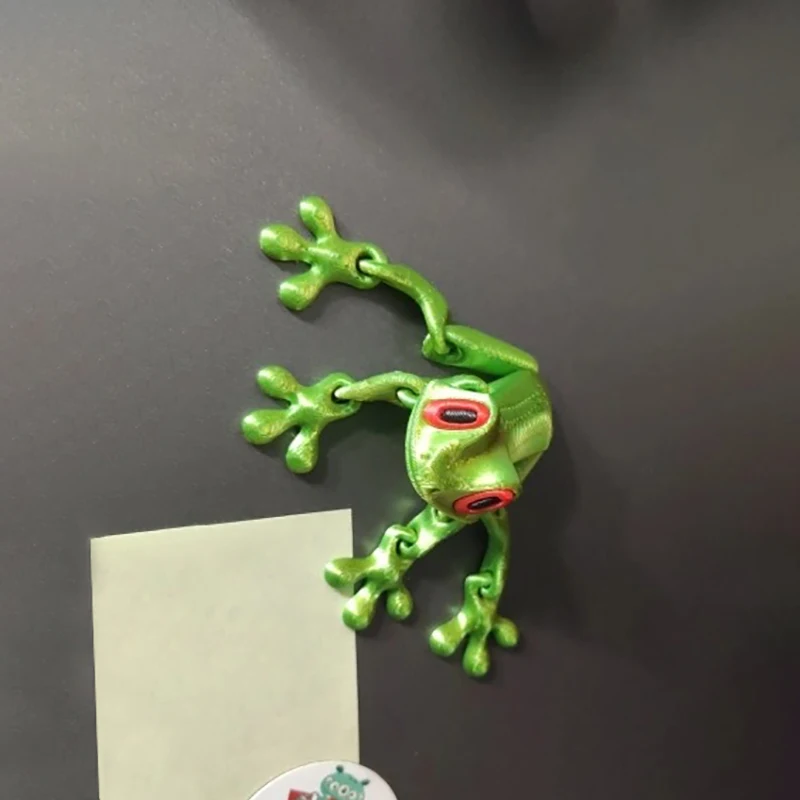 Sapo geladeira ímã impressão 3d simulação árvore sapo conjunta móvel acessórios para casa ornamentos pequeno brinquedo geladeira ímã