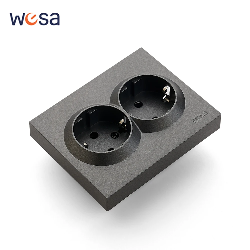 Norme européenne grise avec prises de courant au sol prises électriques intégrées murales 250V peinture ignifuge plastique classique AC sol