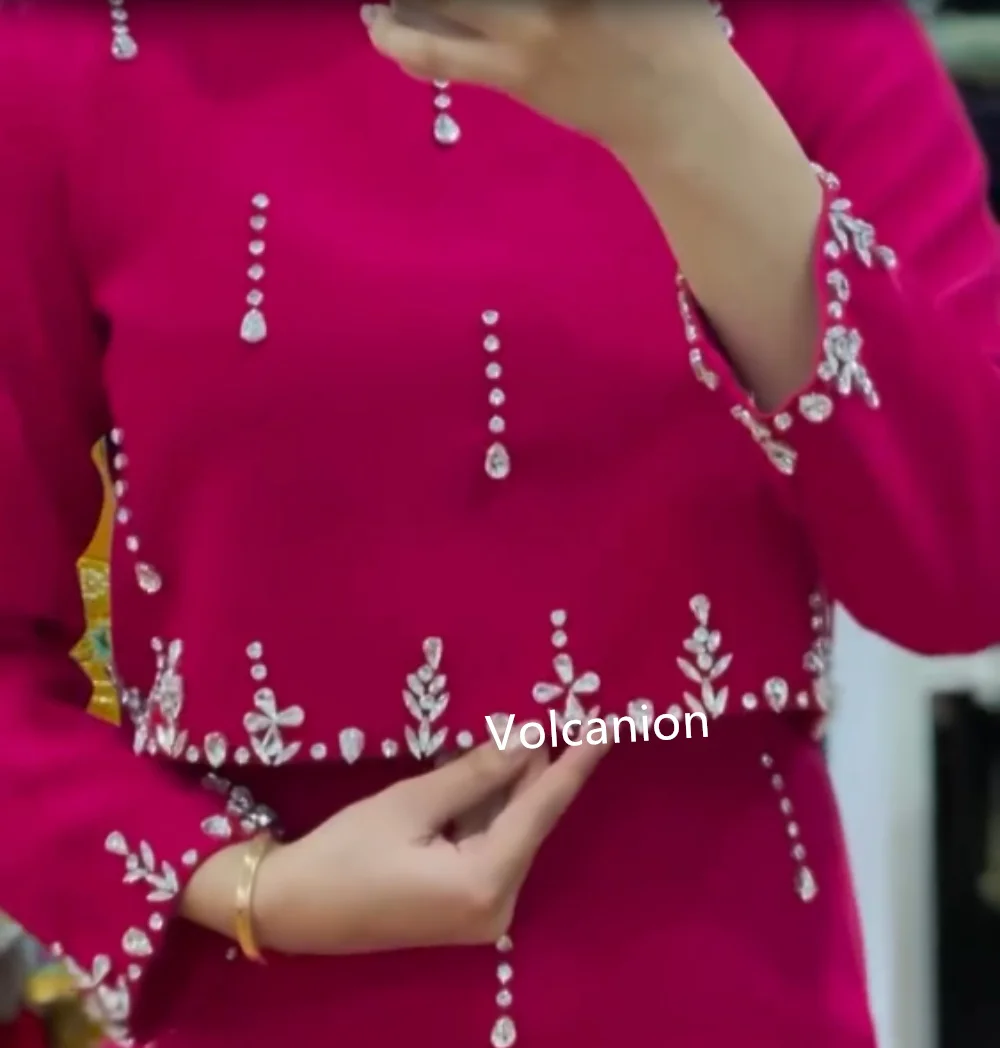 Прямые платья миди из джерси со стразами и круглым вырезом по индивидуальному заказу, классические простые платья для выпускного вечера на заказ