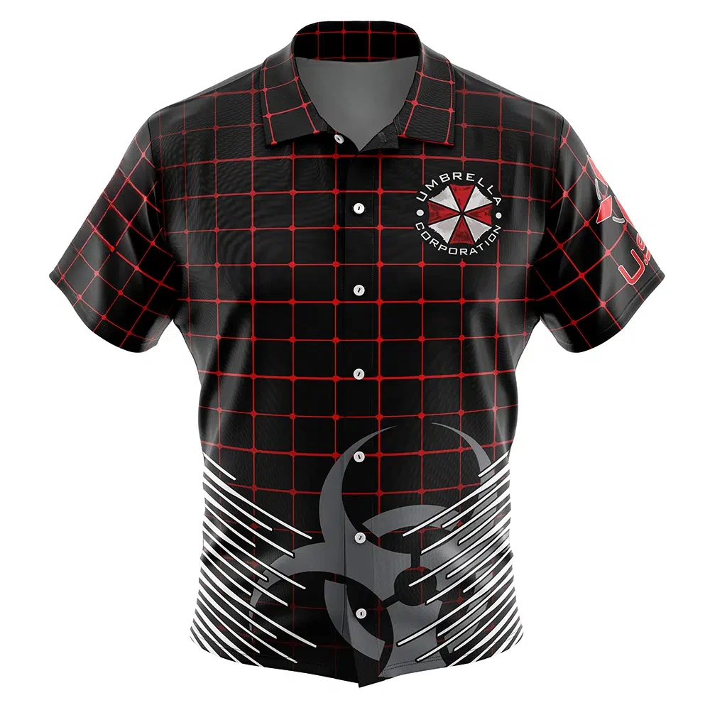 Hot Selling Men's Anime Printed Patterns Cool Fashion Trend Breathable Loose Multi-functional Casual Sports Summer Shirt