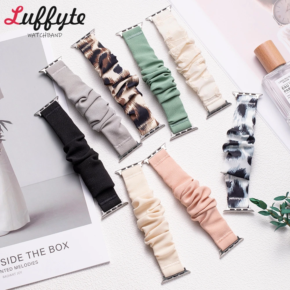 Soft Elastic Wrist Band for Apple Watch 1-10 SE Ultra Strap for Iwatch 49/46/45/44/42/41/40/38mm Ladies Bracelet image 3