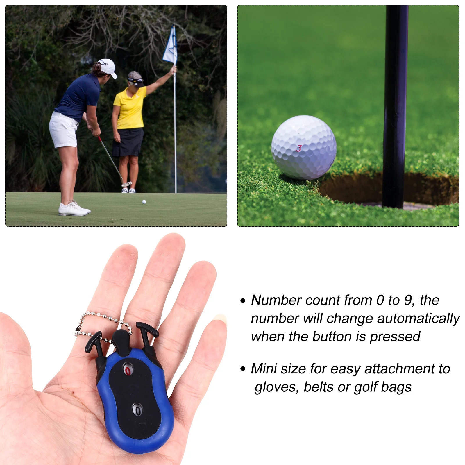 Scorer Supplies Keeper Double Clicker Tally Counter Plastic Golfs Scoring Device Stroke