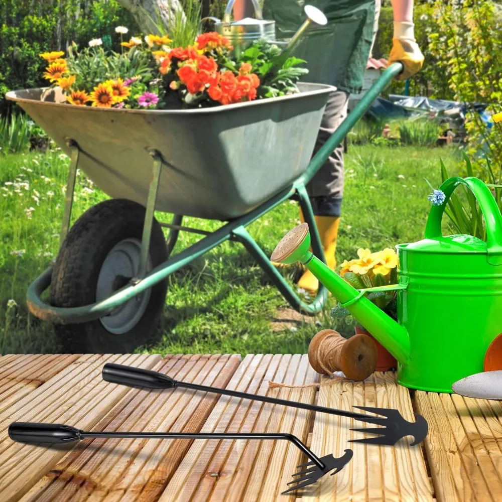 1 قطعة أدوات إزالة الأعشاب الضارة اليدوية ، 2025 ترقية أداة إزالة الأعشاب الضارة إزالة الأعشاب الضارة قطعة أثرية Uprooting أداة إزالة الأعشاب الضارة 4 أسنان ثنائي الغرض