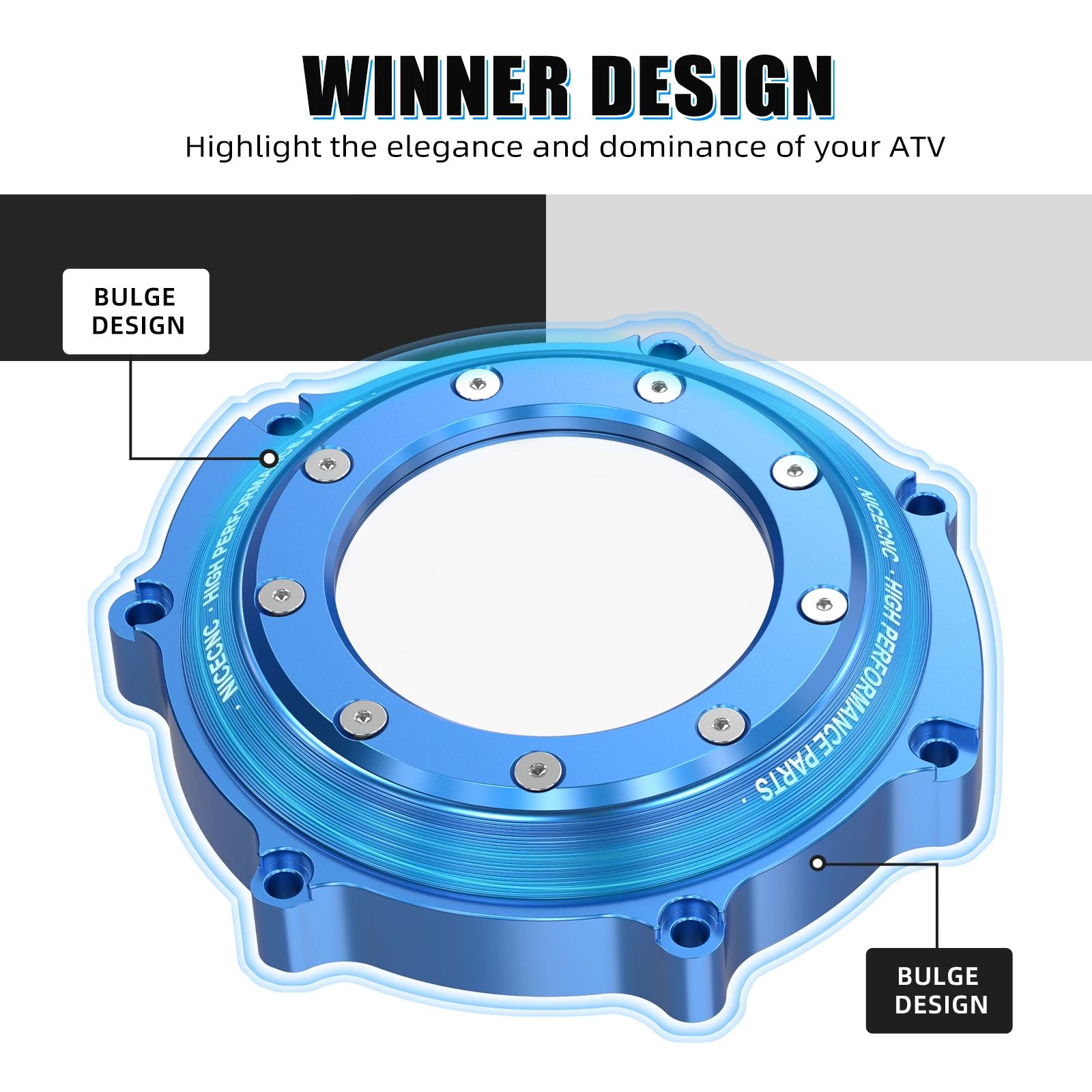 NICECNC Für Yamaha YFZ450R 2009-2023 ATV Motor Klare Kupplungsabdeckung Schutzabdeckung Für Yamaha YFZ450 2006-2009 – Detail 4
