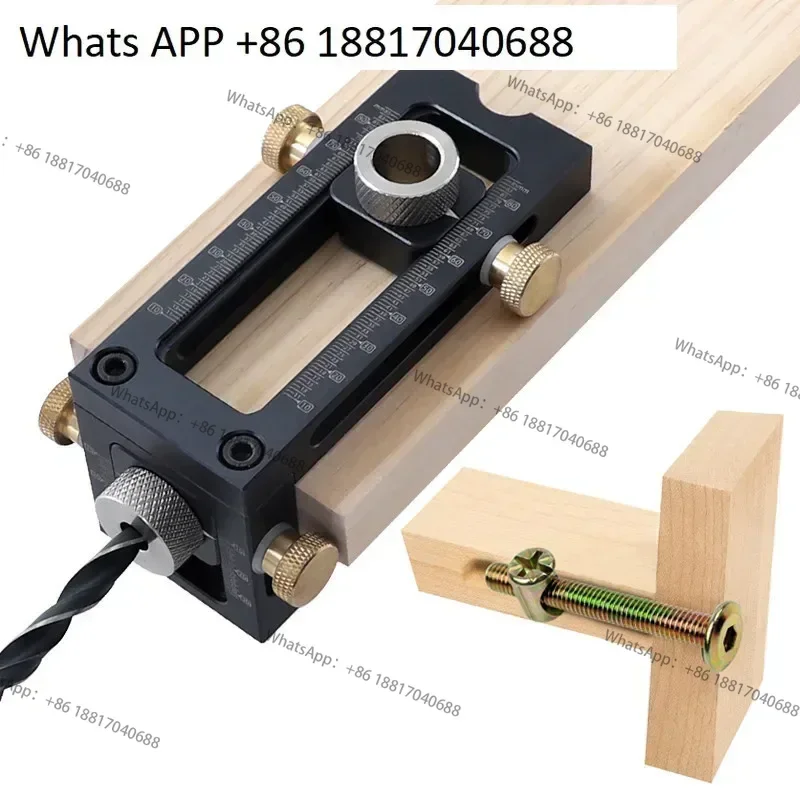 

Woodworking 2-in-1 Punching Positioner Cross Oblique Flat Head Punch Crib Screw Punching Auxiliary Tool