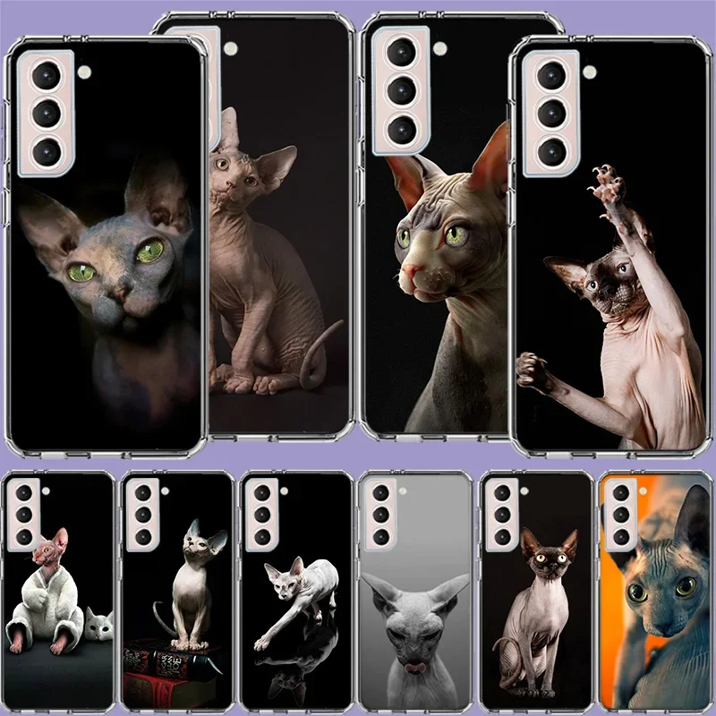 Lavaza Sphynx Sphinx Cat Phone Case For Samsung Galaxy S24 S22 Ultra Capa S21 S23 FE S20 S10 S9 S8 Plus S10E S7 Edge Cover Shell