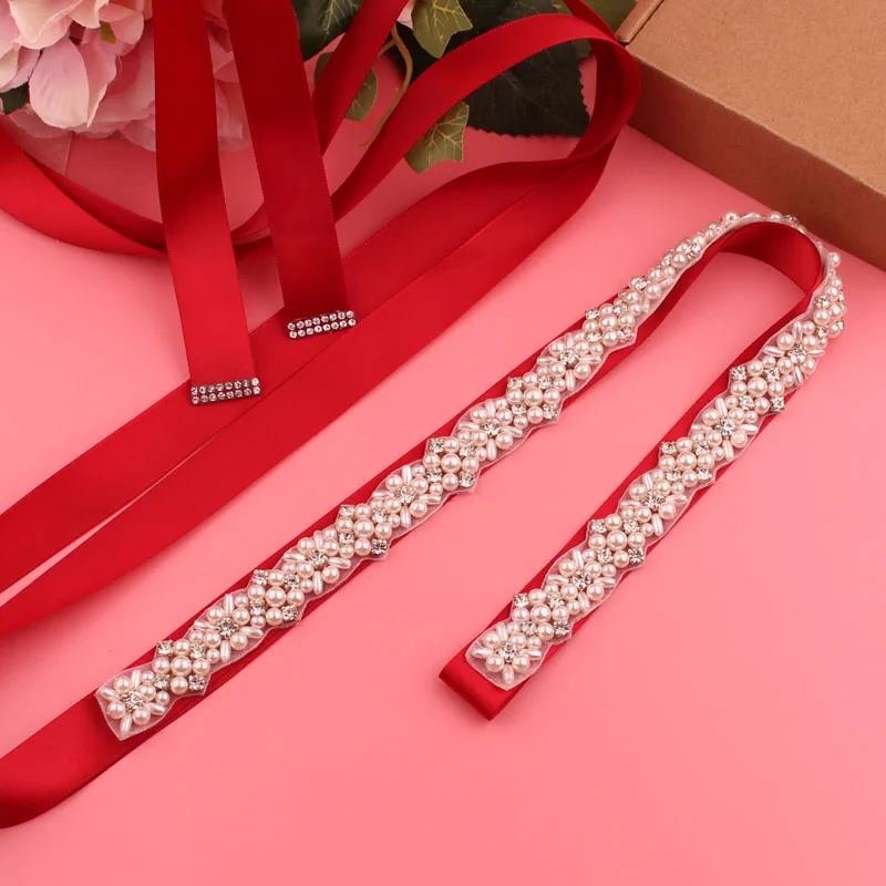 Silver Bridal Wedding Waistband Sparkling Crystal Handmade Sash for Women Wedding Supplies Jewelry Accessories