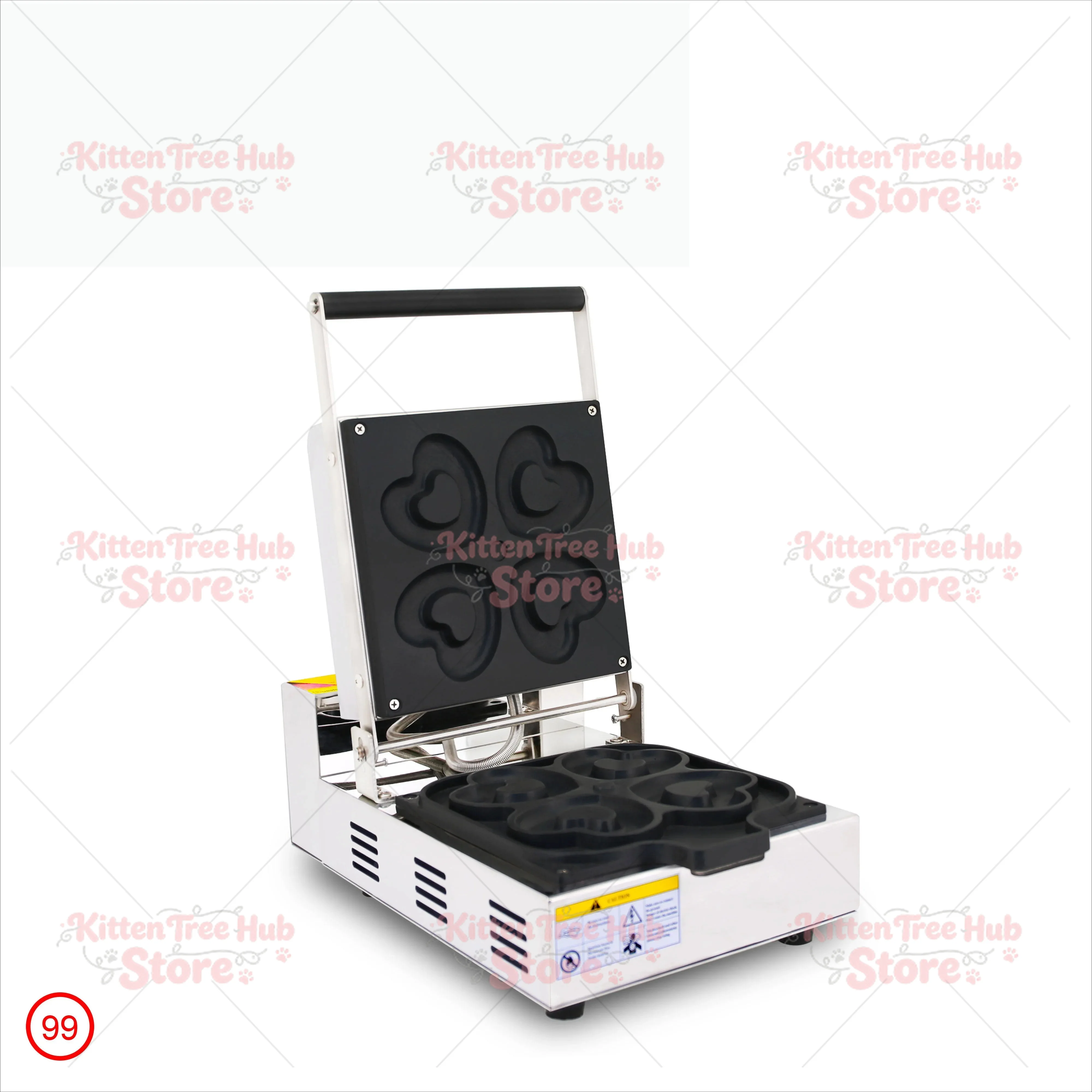 Electric Heart-Shaped Doughnut Machine American European Standard with Auto Shut-Off Safety Feature for Commercial Use