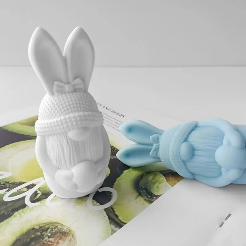 Vela anã h9ed, molde silicone, coelho páscoa, vela, molde fundição resina