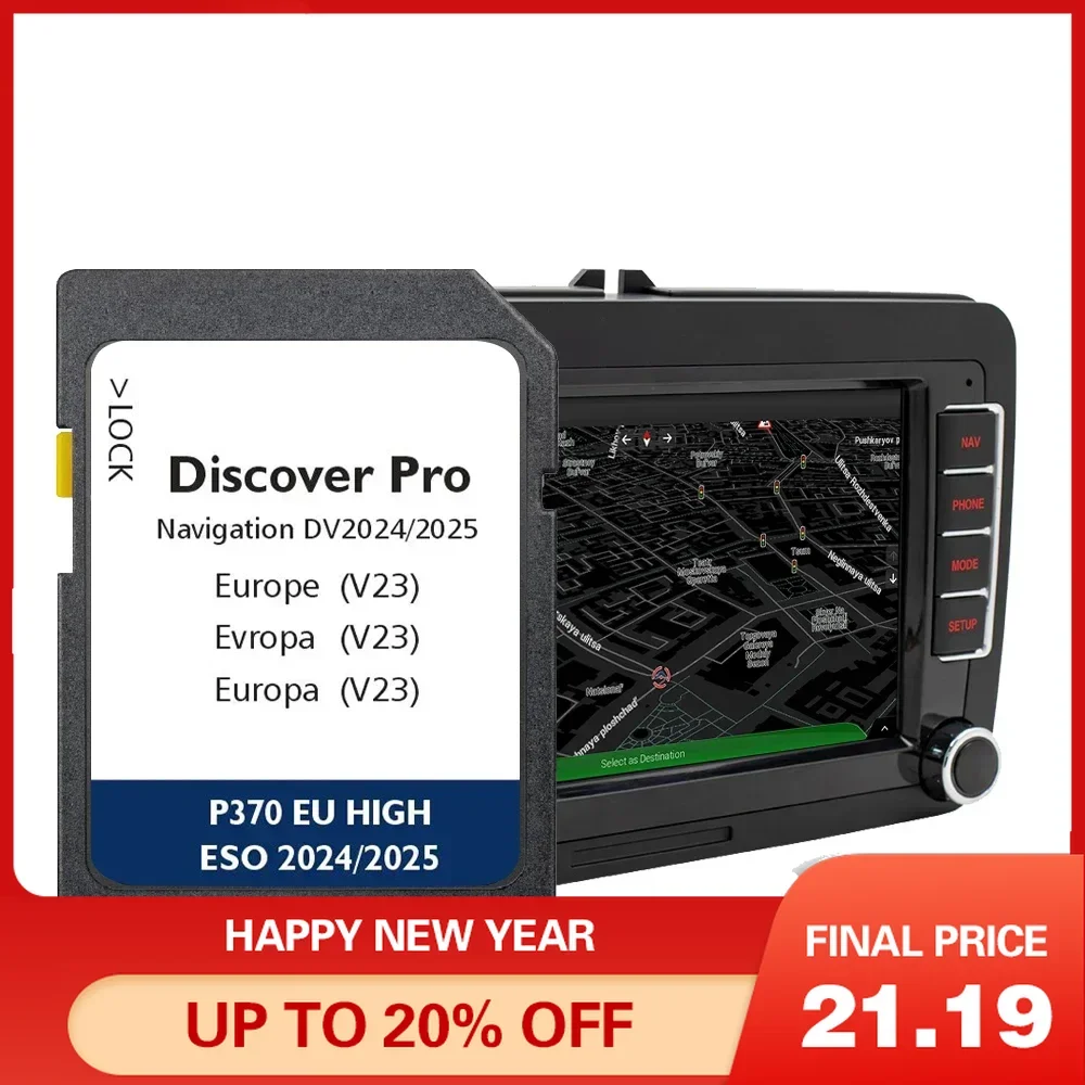 

Discover Pro Navigation DV 2024/2025 for Volkswage Golf Station Wagon from 2014 to 2017 Naving SD Card 64GB