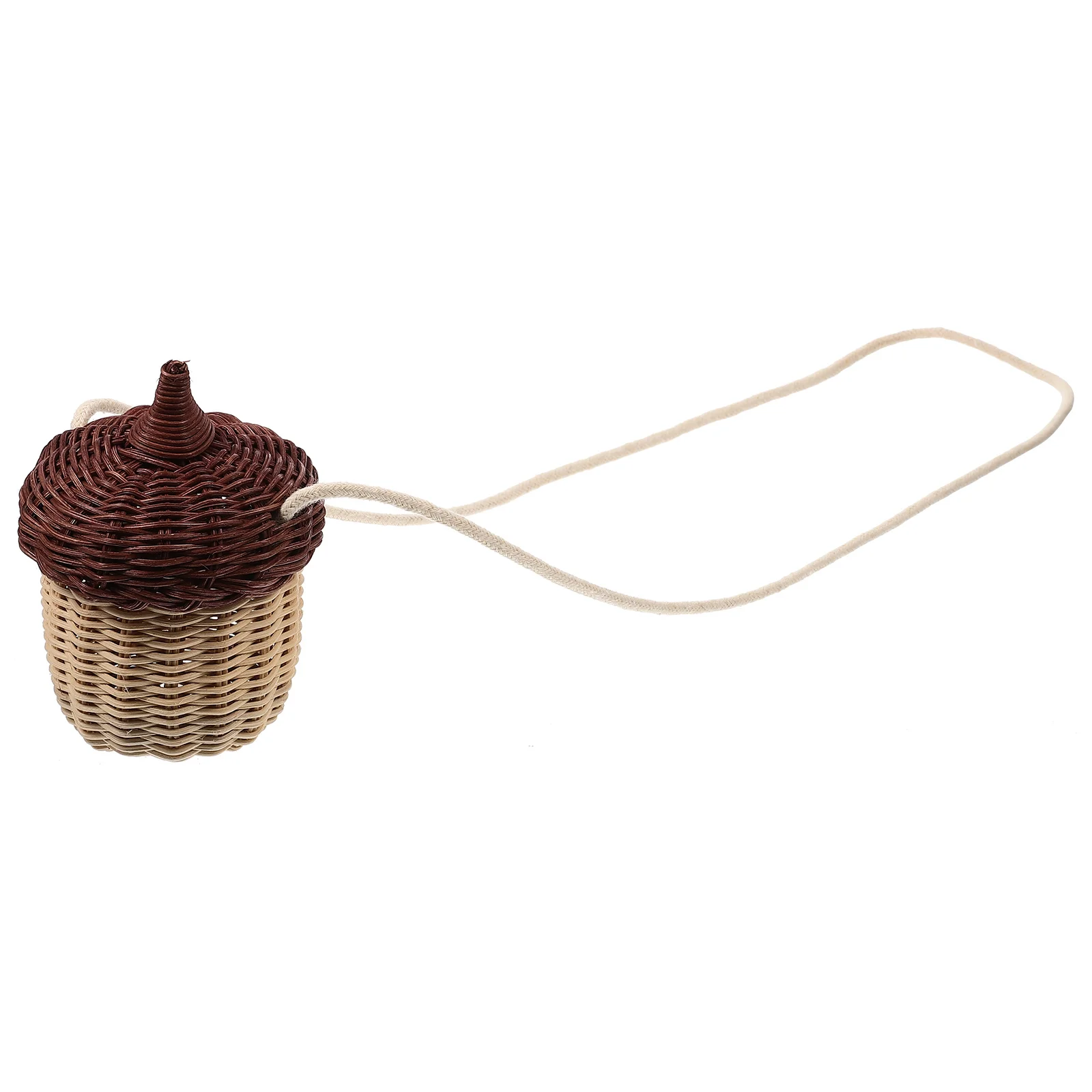 Bolsa de bellota, bolso de ratán, Mini cesta tejida, bolsa de almacenamiento, bolso de hombro tipo bandolera para niños, decoración del hogar, mano de obra fina
