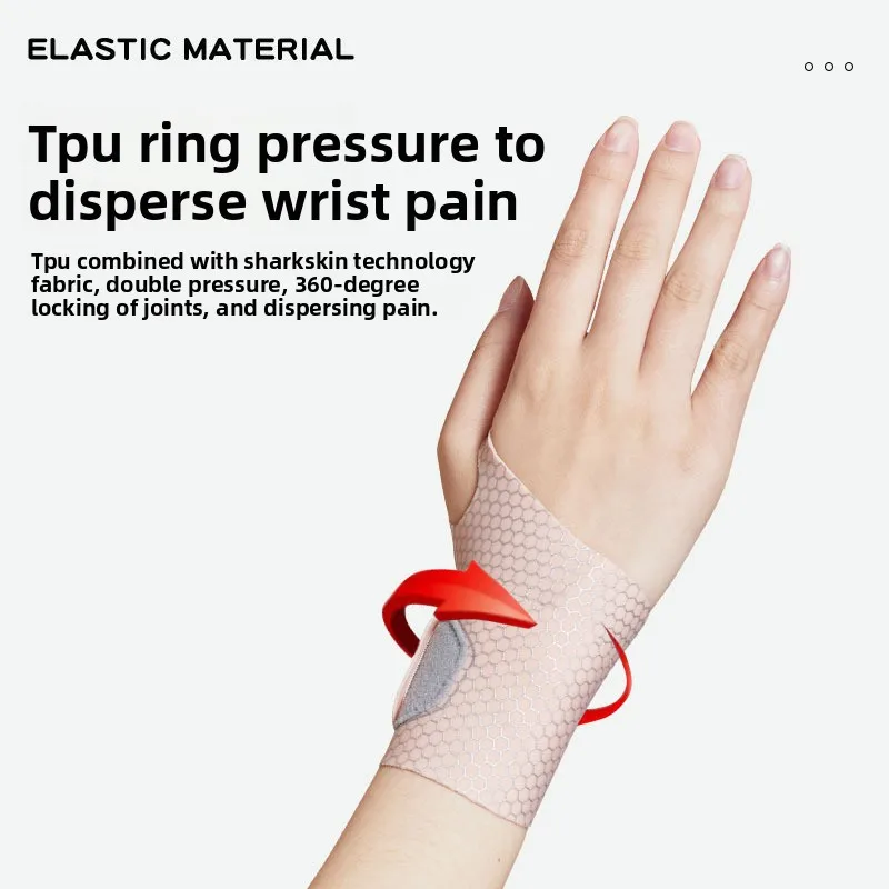 Thin Summer Wrist Support Brace for Women Anti-Sprain Wrist Guard for Tendonitis Sports Wrist Band for Badminton Fitness Workout