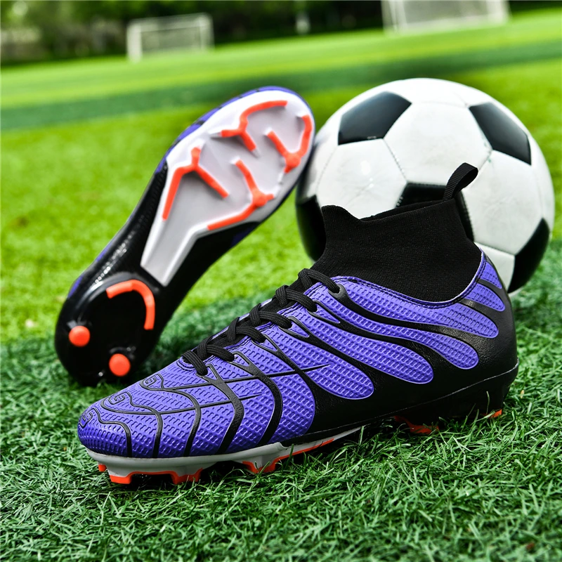 Zapatos de fútbol para hombre, botas de fútbol TF/FG, tacos antideslizantes transpirables, zapatillas de entrenamiento de hierba, calzado deportivo de fútbol de alta calidad para exteriores