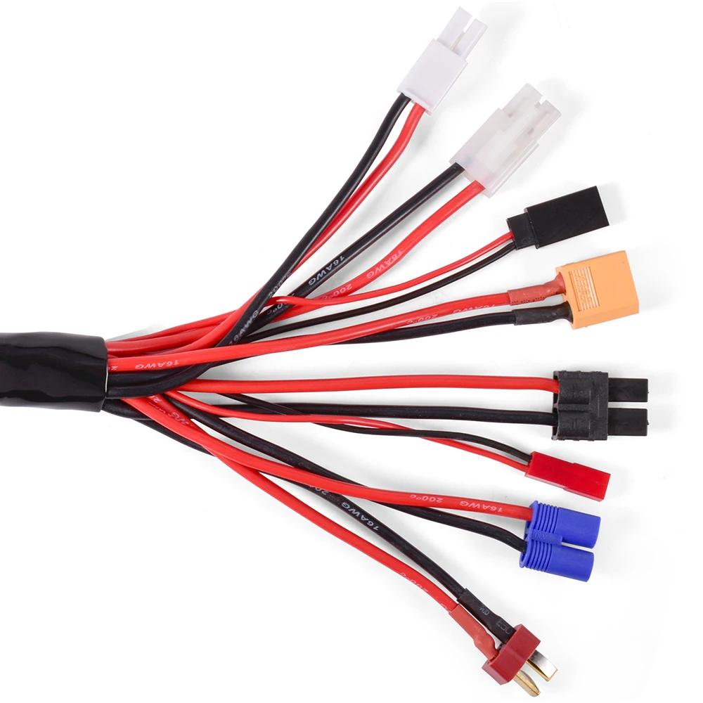 RC Charger Adapter Connector 8 In 1 Charger 4.0mm Banana/XT60 TRX Tamiya Lipo for RC Car Drone Imax B6 B6AC Battery Connector