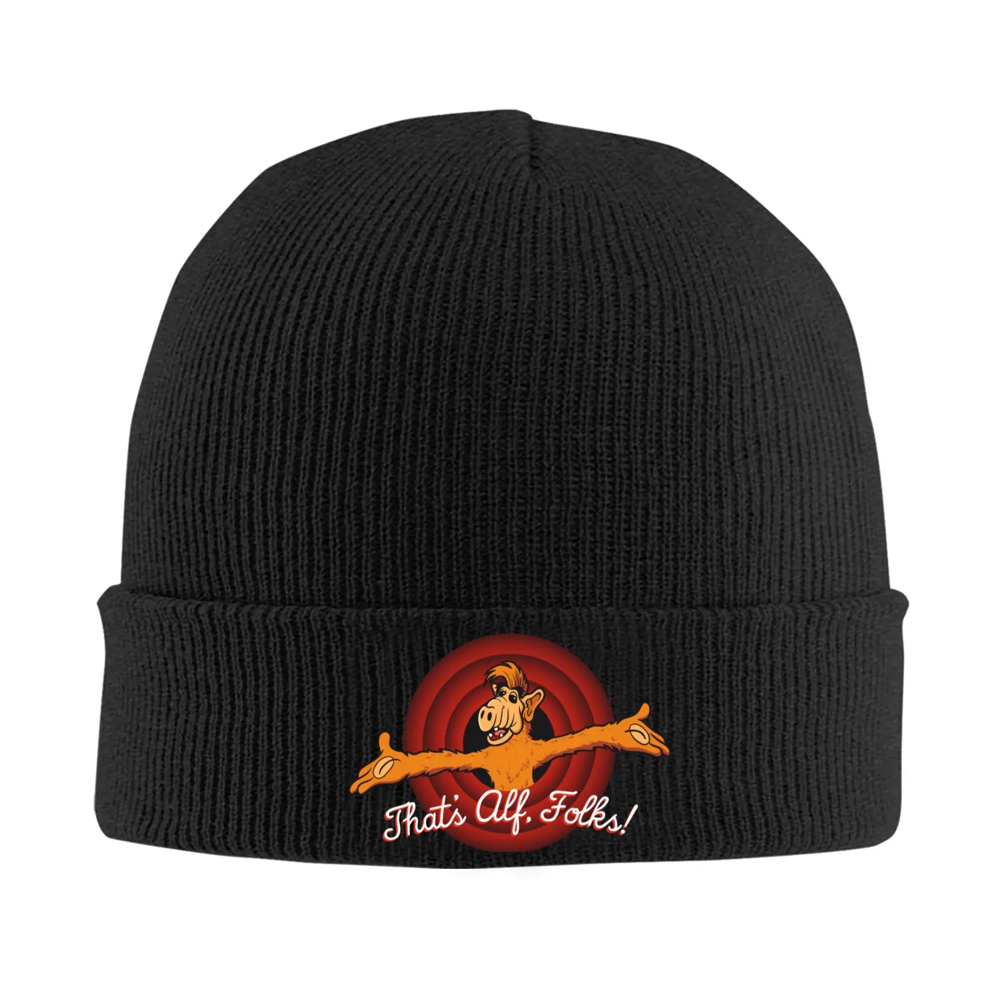 That's Alf Folks Beanie Cap Unisex Winter Bonnet Homme Knit Hat Hip Hop Ski Alien Life Form Sci Fi Tv Show Skullies Beanies Hat