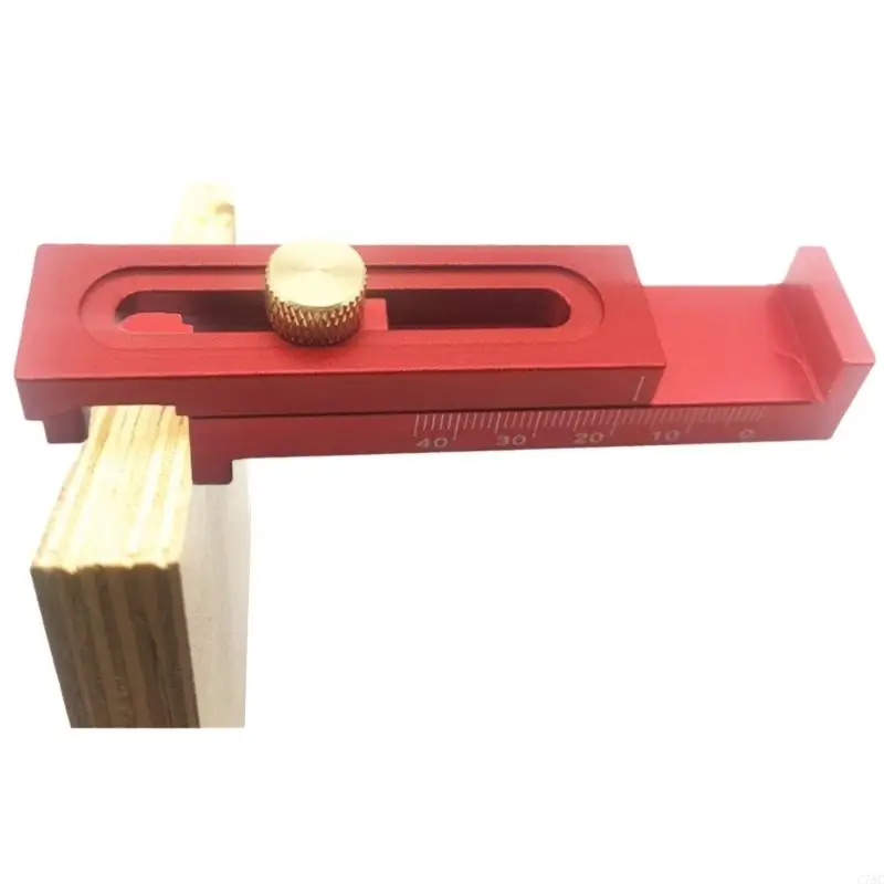 Table Sawing Gaps Gauge Woodworking Mortise Tool Movable Measuring Block Line Ruler Depth Measuring Ruler Tool
