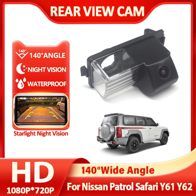 كاميرا عكسية للسيارة لنيسان باترول سفاري Y61 Y62 HD للرؤية الليلية CCD 1080P 140 °   ملحقات كاميرا الرؤية الخلفية للمركبة من FishEye #1