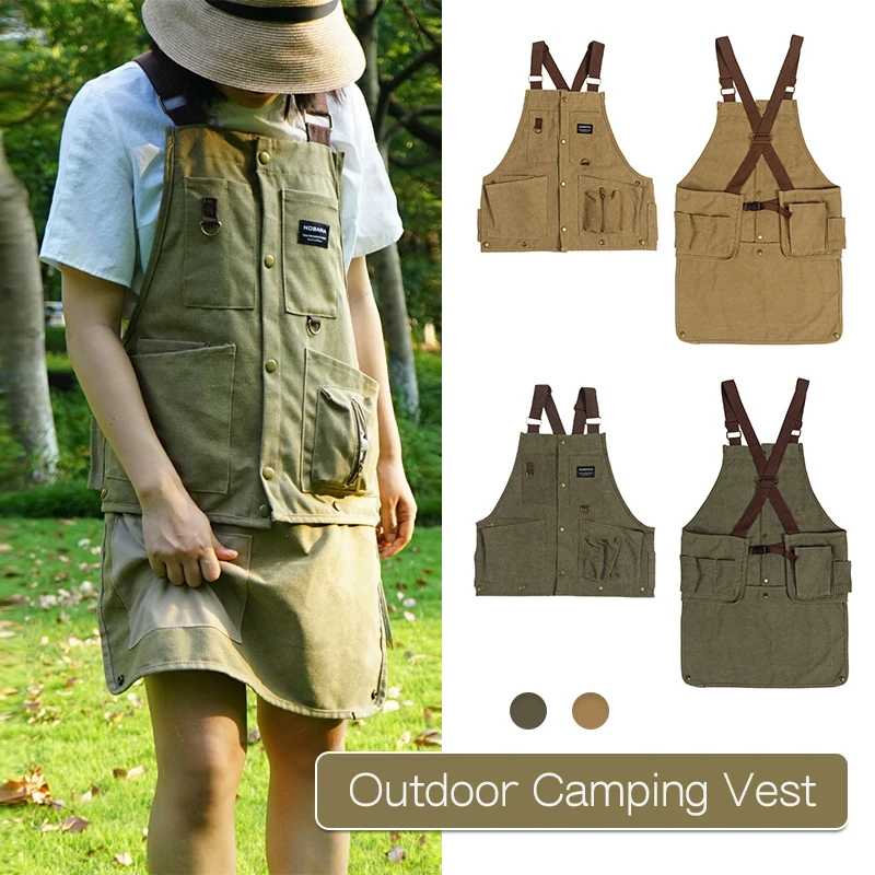 Camping Vest Leisure Multi-Functional Outdoor Apron Vest Coat Equipment Casual Apron Fishing Photography Vest