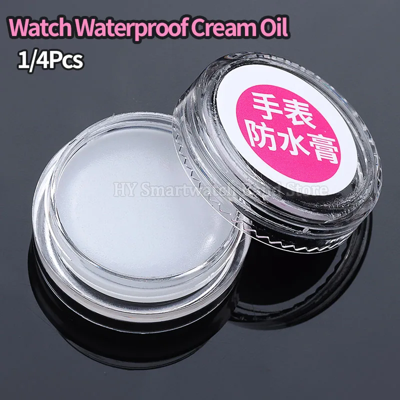 Juego de Herramientas de reparación de relojes, grasa de silicona, crema resistente al agua para reloj, cubierta trasera de cristal, herramientas de reparación de aceite de crema resistente al agua, 1/4 Uds.