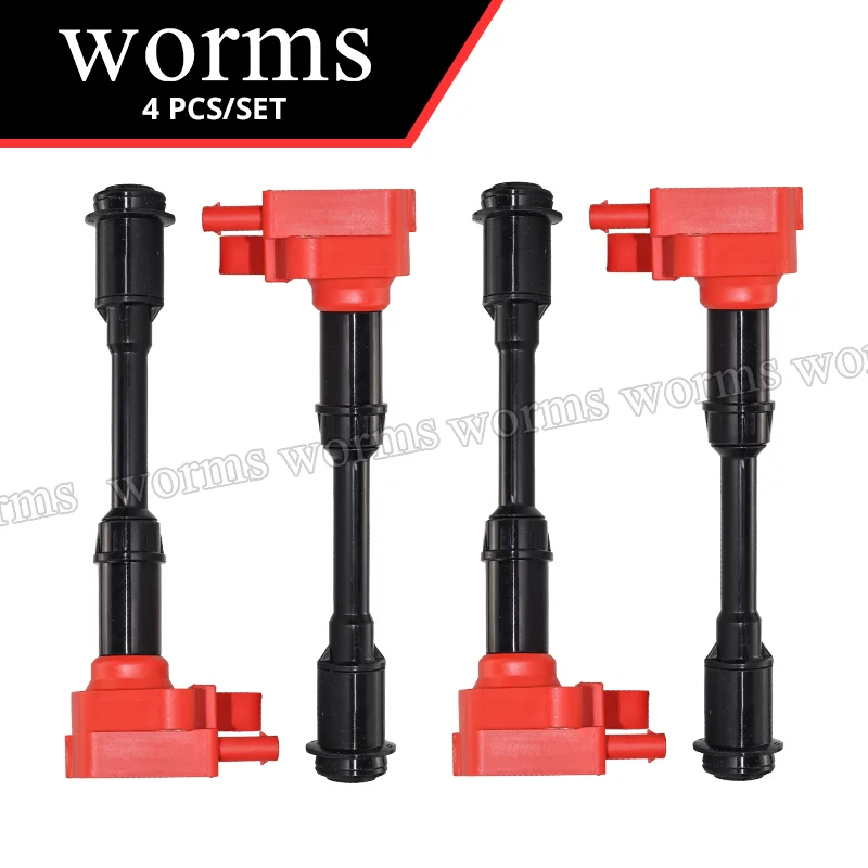 

Worms High Performance Ignition Coil Racing 4Pcs Set For 2013-2016 Ford Escape Fiesta Fusion 1.6L L4 BM5G-12A366-DB