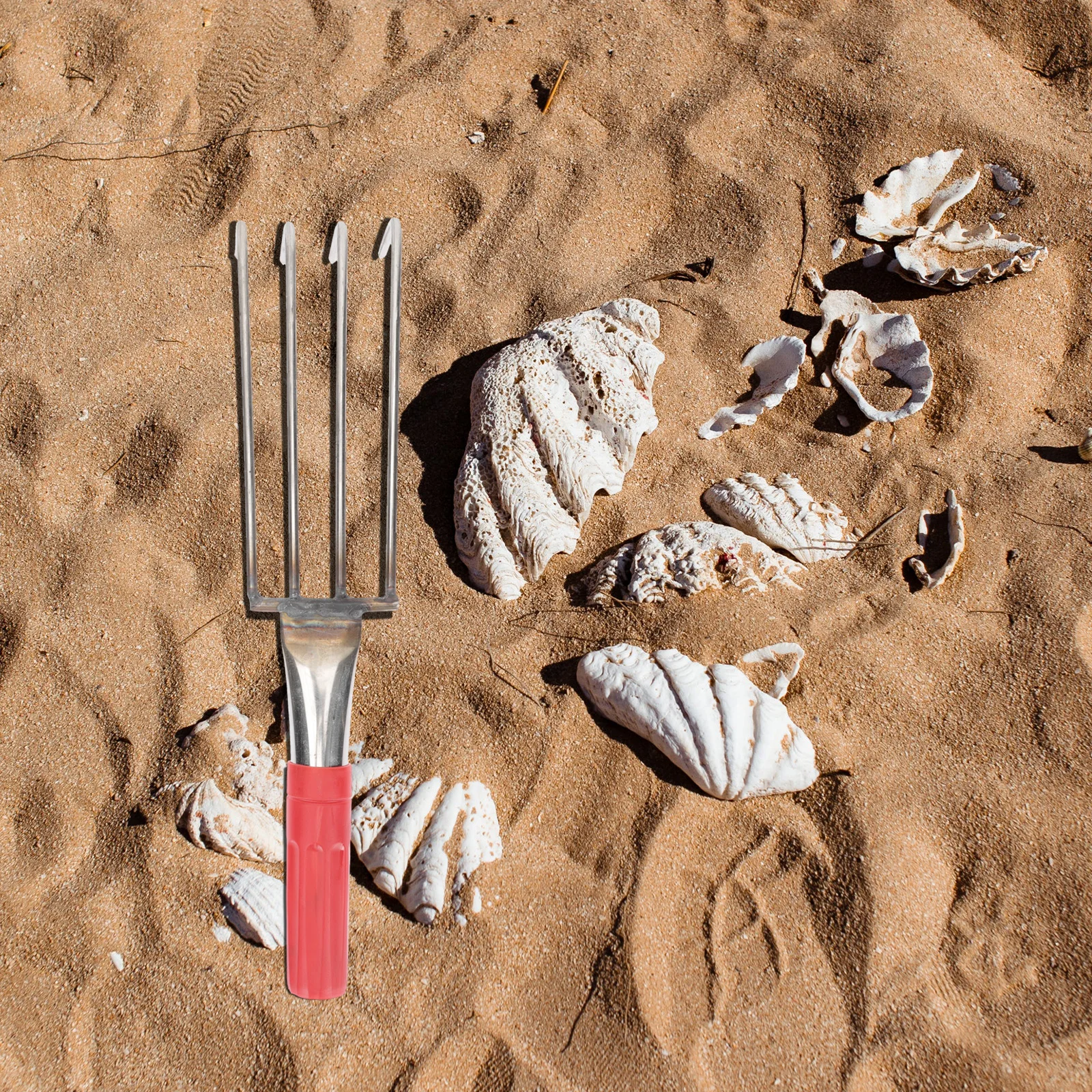 

Professional Stainless Steel Hand Rake for Clamming Oysters Beach Seaside Digging Tool Durable Comfortable Handle