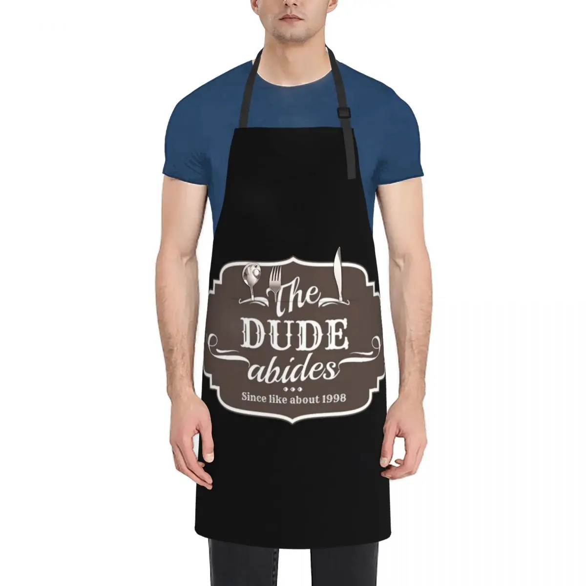 

The dude abides \t \t Apron Barista Chef Uniform Women Household Items Kitchen Chef Accessory Apron