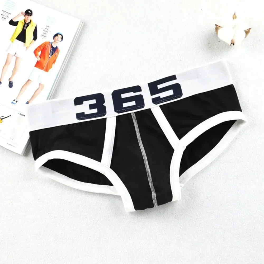 Men's Sexy Briefs Cotton Underwear Breathable Low Waist U Convex Briefs Underpants Gays Clothes Sissy Panties Bottom Shorts Pant