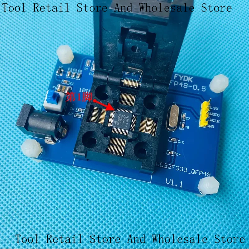Flip-Top QFP100 IM4A5-128 Test / Socket Supports 100-Pin CPU Burning Customization